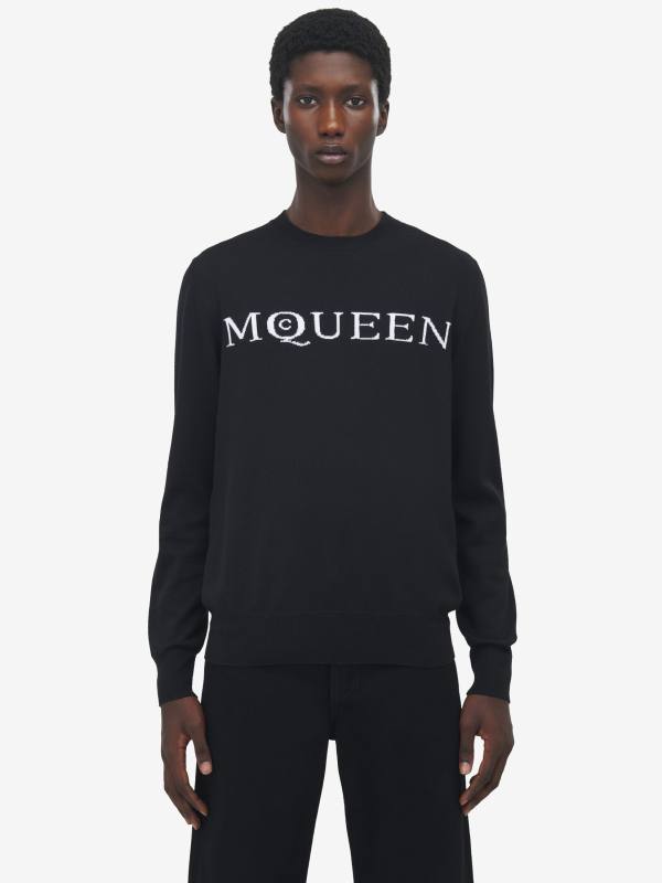 ALEXANDER MCQUEEN - Merino Wool McQueen Logo Jumper - Item 839681Q1BEB3068